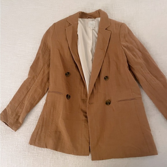 H&M Tan Linen Blazer - Picture 1 of 2